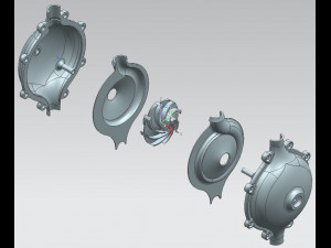 the two-stage centrifugal water pump 3D-printmodel