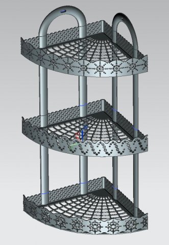 the multi-level bathroom shelf 3D printmodel .c4d .max .obj .3ds .fbx .stl .blend