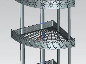 многоуровневая полка в ванную 3D Принт Модель