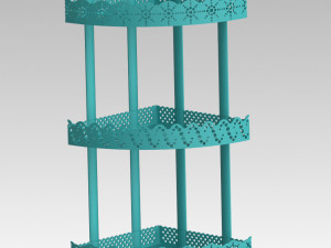 the multi-level bathroom shelf 3D Baskı Modeli