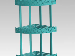 the multi-level bathroom shelf 3D Print Model