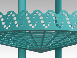 the multi-level bathroom shelf 3D Print Model