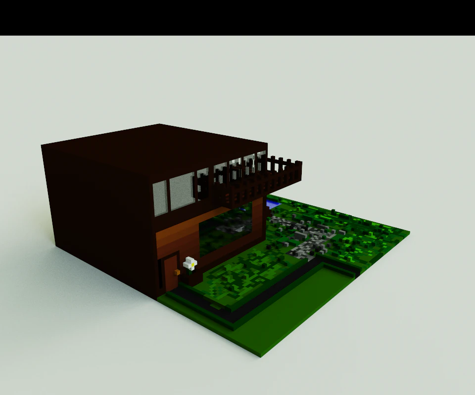 lakehouse 3D Model .c4d .max .obj .3ds .fbx .stl .blend 