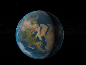 terra e luna Modello 3D