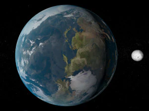 earth and moon 3D Model