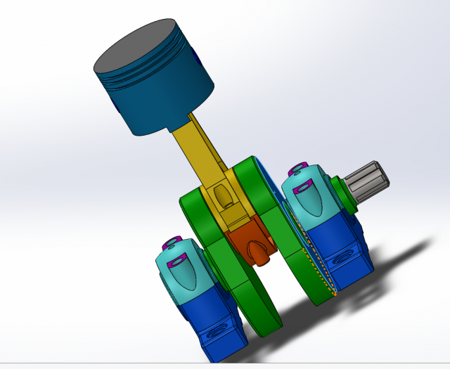 piston crank mechanism 3D मॉडल .c4d .max .obj .3ds .fbx .stl .blend 