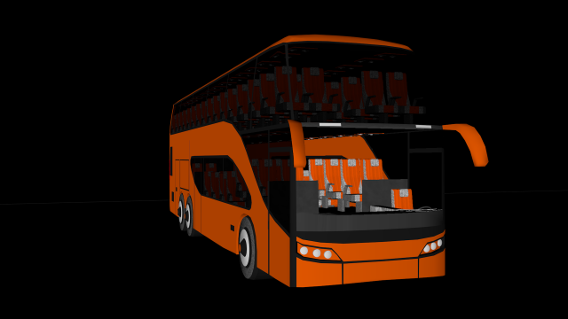 double-decker bus Model 3D .c4d .max .obj .3ds .fbx .stl .blend 