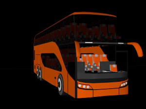 autob&uacute;s de dos pisos Modelo 3D