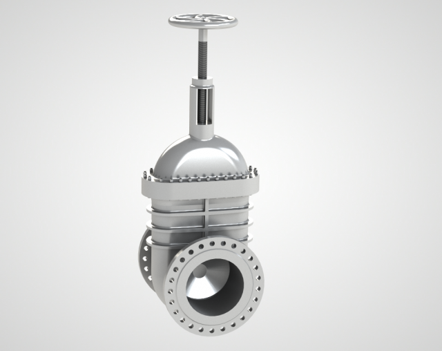 gate valve assembly 3D Model .c4d .max .obj .3ds .fbx .stl .blend 