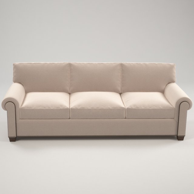 classic white sofa 3D Model .c4d .max .obj .3ds .fbx .stl .blend 