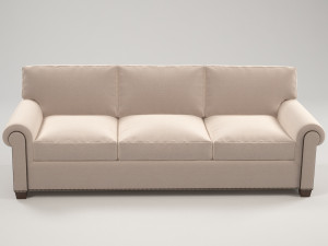 classic white sofa 3D Модель