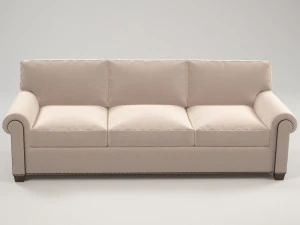 classic white sofa 3D Model