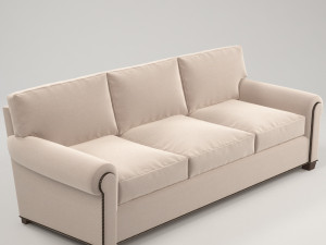 classic white sofa 3D Model