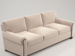classic white sofa 3D Model