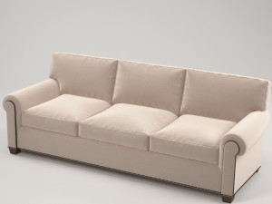 classic white sofa 3D Model