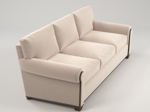 classic white sofa 3D Model