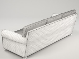 classic white sofa 3D Model