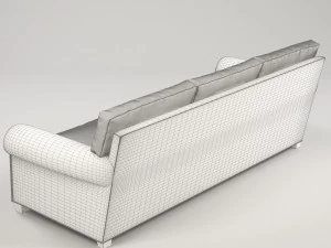 classic white sofa 3D Model
