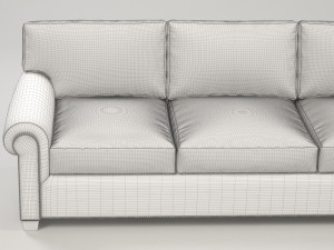 classic white sofa 3D Model