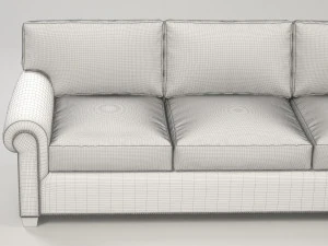 classic white sofa 3D Model