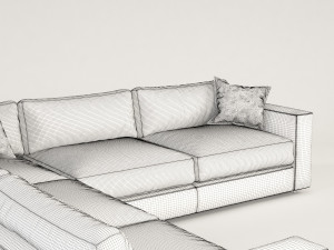 dement corner sofa Model 3D