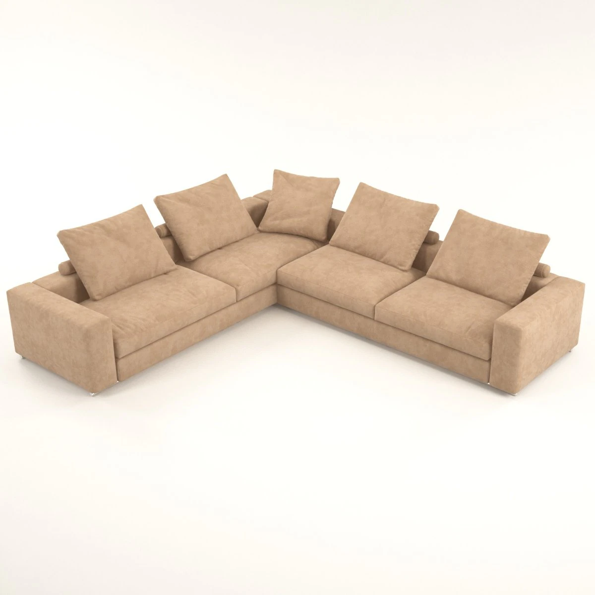 venus brown corner sofa 3D Model .c4d .max .obj .3ds .fbx .stl .blend 