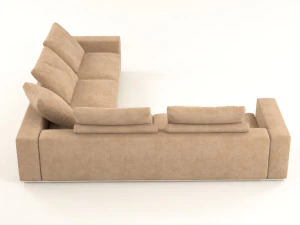 venus brown corner sofa 3D Model