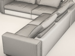 venus brown corner sofa Modelo 3D