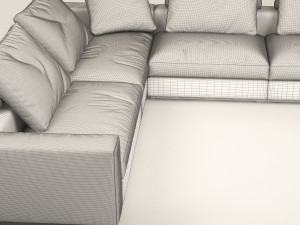 venus brown corner sofa Modelo 3D