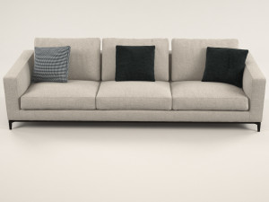 silver sofa 3D Модель
