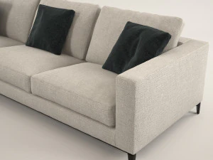 silver sofa 3D Model