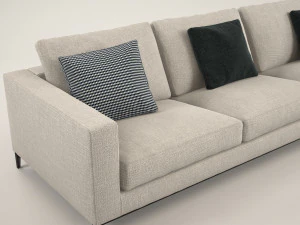 silver sofa 3D Model