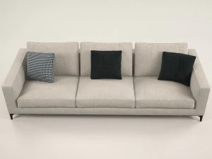 silver sofa 3D Model