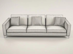 silver sofa 3D Model