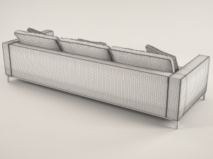silver sofa Model 3D
