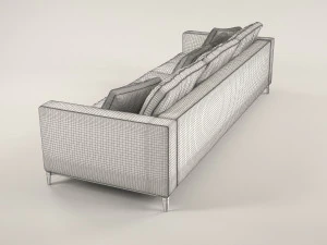 silver sofa 3D Model