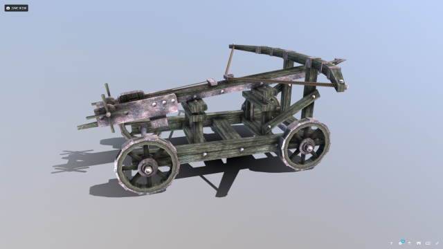 medieval ballista 3D 모델 .c4d .max .obj .3ds .fbx .stl .blend 