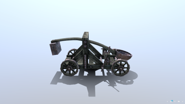 medieval catapult 3Dモデル .c4d .max .obj .3ds .fbx .stl .blend 