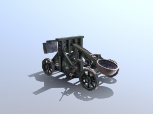 medieval catapult 3Dモデル