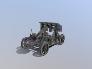 medieval catapult 3Dモデル