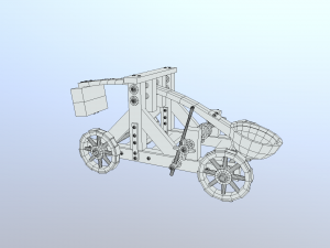 medieval catapult 3Dモデル
