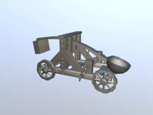 medieval catapult 3Dモデル
