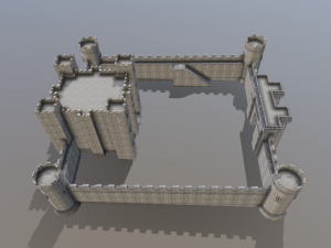 medieval celtic castle 3D 模型
