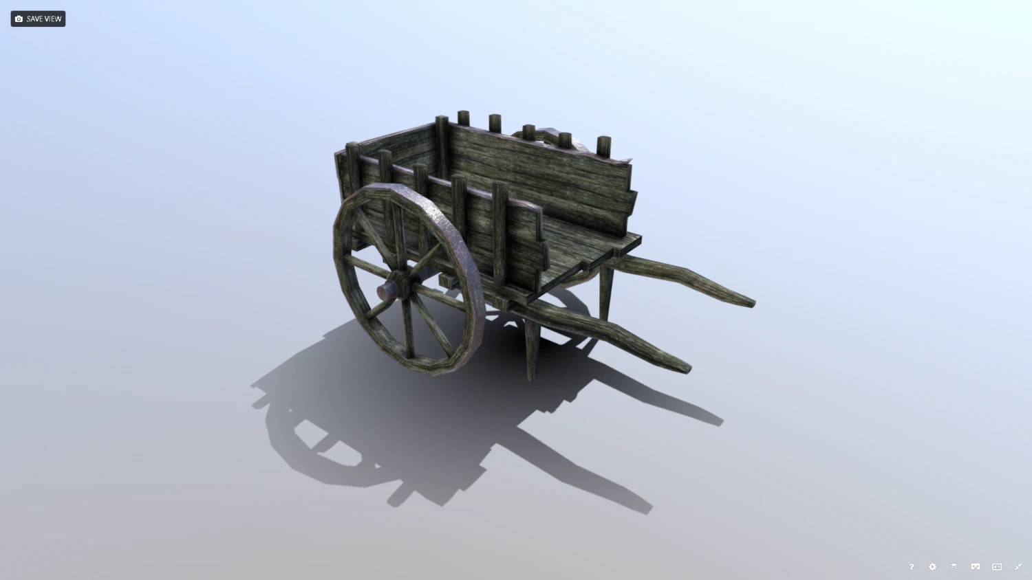 medieval cart 3D Model .c4d .max .obj .3ds .fbx .stl .blend 