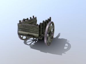 medieval cart Model 3D