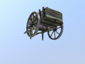 medieval cart Model 3D