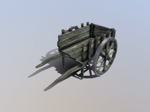 medieval cart Model 3D