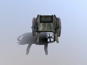 medieval cart Model 3D