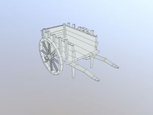 medieval cart Model 3D