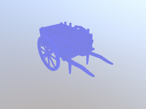 medieval cart Model 3D